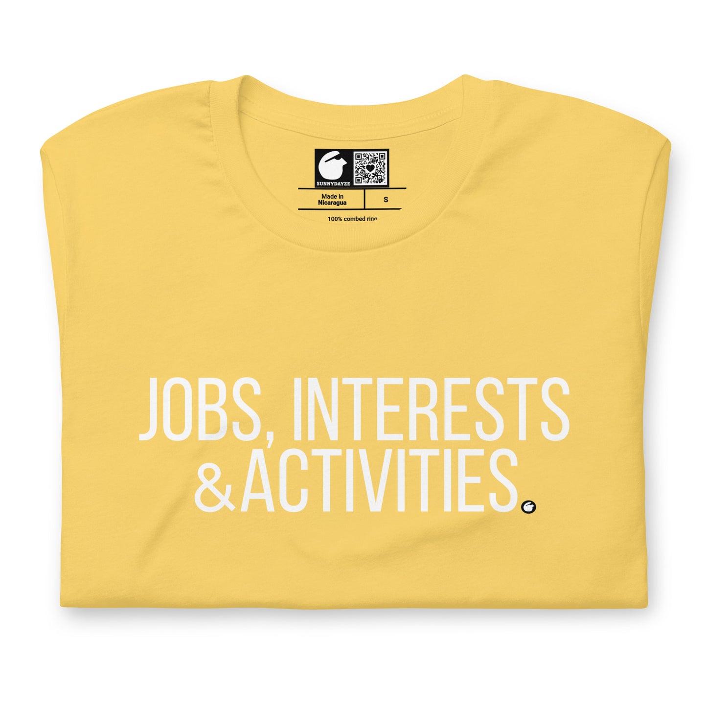 JOBS INTERESTS & ACTIVITIES TITLE CARD - NFS