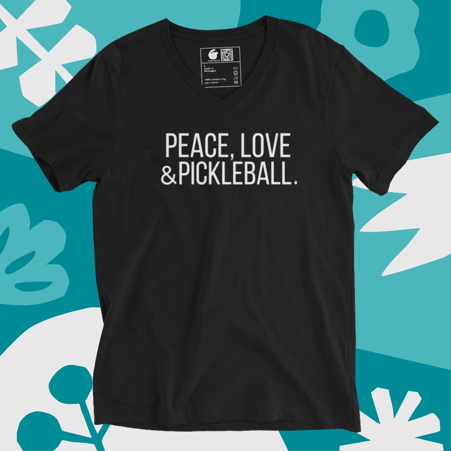PICKLEBALL V-Neck Unisex Short Sleeve T-Shirt
