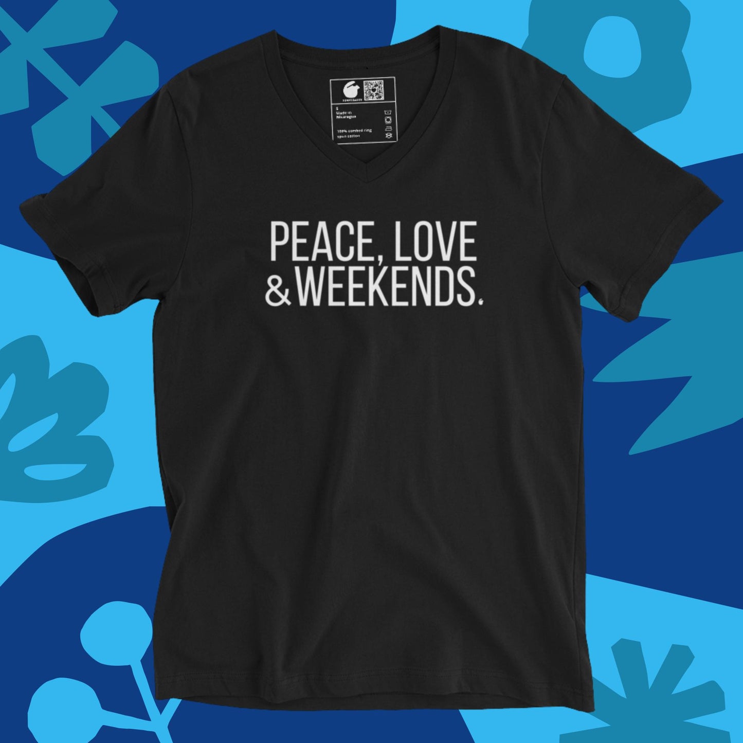 WEEKENDS V-Neck Unisex Short Sleeve T-Shirt