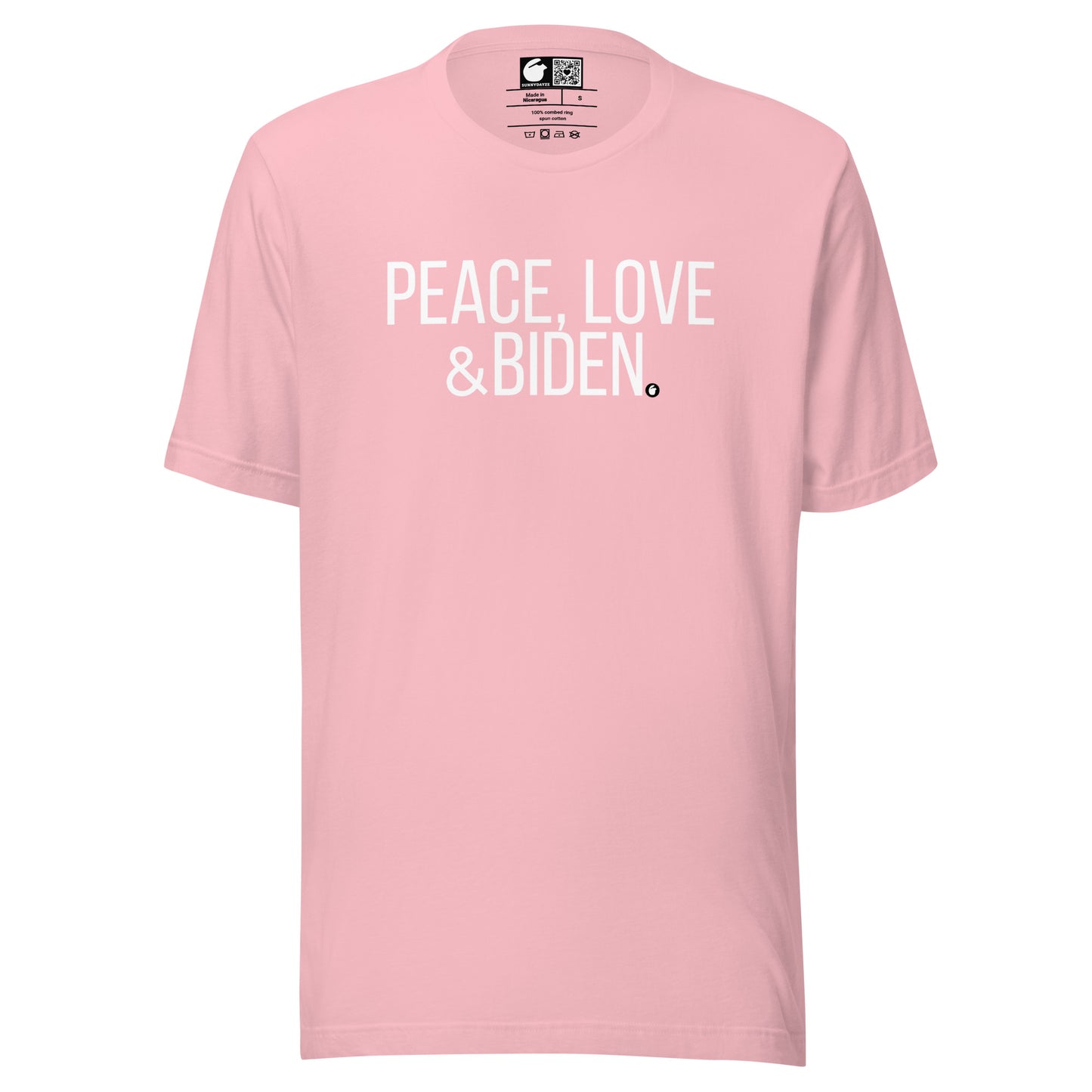 PEACE, LOVE & BIDEN Short-Sleeve Unisex T-Shirt