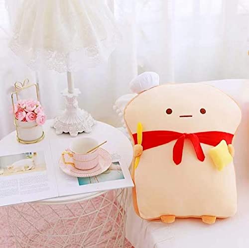 VHYHCY Toast Bread Pillow Funny Food Plush Toy Pillows Small Cute Stuffed Plush Toast Sofa Pillow (Toast Bread, Brown)